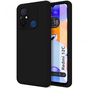 Funda de Silicona Suave para Xiaomi Redmi 12C Negra