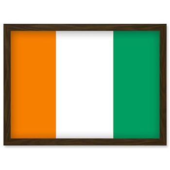 National Flag of Côte d'Ivoire – Framed A4 Artwork
