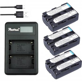 Sony NP-FM500H Battery with LCD Charger for Digital Cameras