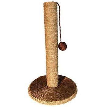 Rascador per Gatti con Base e Pallina Marrone 30x30x46 cm