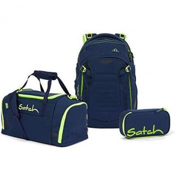 Satch Match Rucksack‑Set „Yellow Toxic“ – 3 Stück
