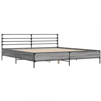 VidaXL Modern Grey Sonoma Bed Frame 180x200 cm