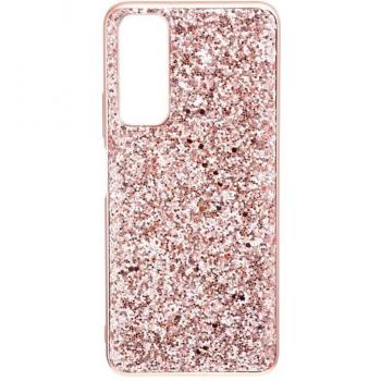 Funda protectora Huawei P Smart 2021 Brillantina Oro Rosa