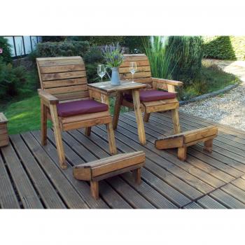 Deluxe Lounger Set Straight with Cushions