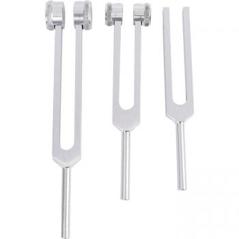 Aluminum Tuning Fork Set of 3 C 128 256 512