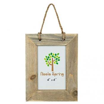 6x4 Natural Wooden Hanging Photo Frame