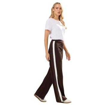 Pantalon Long Tall Sally à Bande Latérale Marron