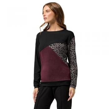 M&Co Leopard Pattern Colourblock Turtleneck – Size 14