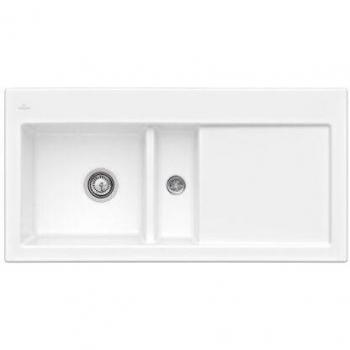 Villeroy et Boch Évier 1 cuve et demi 1000x510 mm Blanc