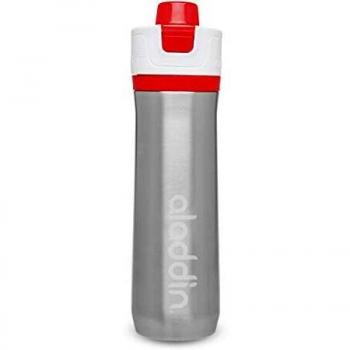 Aladdin RVS Vacuum Insulated Water Bottle, Red, 0.6L