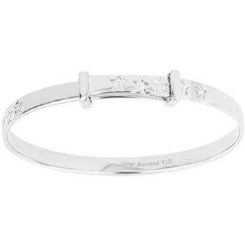 D for Diamond Twinkle Little Star Bangle for Women