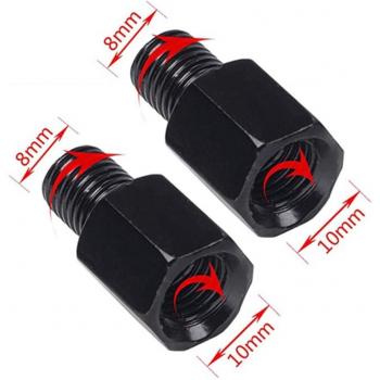 Motorcycle Mirror Conversion Bolts M10 M8 Right Left Hand Thread