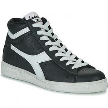 Baskets Montantes Diadora Game L High Waxed Lacets Cuir Blanc
