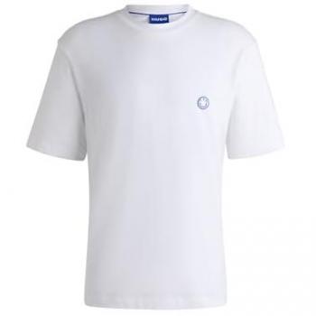 T-Shirt Hugo Niley Blu/Bianco a maniche corte XL