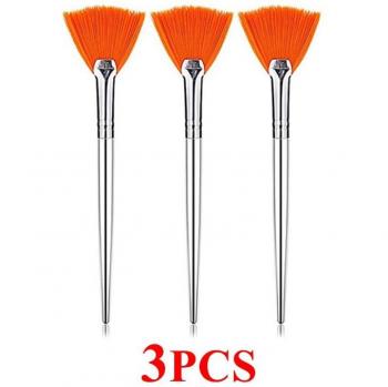 3pcs Cosmetic Fan Brushes Set