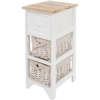 SPETEBO Badezimmer Regal mit Rattan