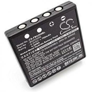 Vhbw 700mAh Black NiMH Battery for HBC Micron 4, 6 Radio Remote Control (6V)