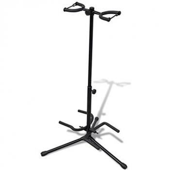 vidaXL Adjustable Double Guitar Stand Foldable