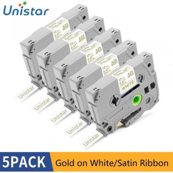 Ruban Satin Étoile Noire Unistar – TZ-RW34 12 mm, Pack 5