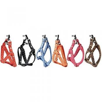 Arnés de diseño con motivos de lunares para perros