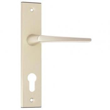 Ensemble de poignées sur plaques RivJunior aluminium champagne clé L