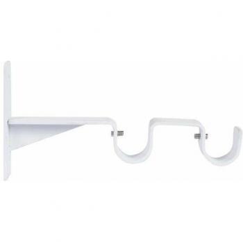 Supporto Doppio Tenda Bianco‑Beige per Bastoni