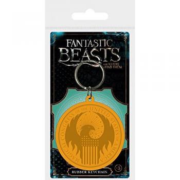 Animales fantásticos Llavero caucho Macusa Logo 6 cm Pyramid Harry Potter