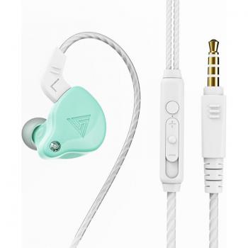 Cascos QKZ AK9 con cable de 3,5mm, controlador de cobre, sonido estéreo, graves, deportivos y micrófono