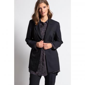 Blazer lungo nero donna bi-stretch Ulla Popken taglia 52