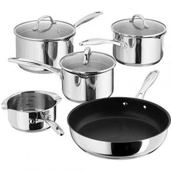 Stellar S7C1D 7000 Series 5-Piece Draining Saucepan Set