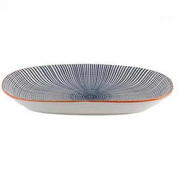 Joya de Mesa H&H: Plato Ovalado con Detalle de Porcelana
