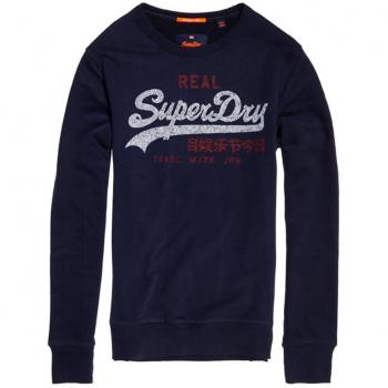 Superdry Herren Hoodie Vintage Logo Duo Lite Weight C, Blau