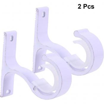 2PCS Curtain Rod Support Brackets