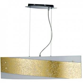 Home Illumination Paris 4-Light Straight Bar Pendant Ceiling Light with Gold Hue, Size: 75x20 cm