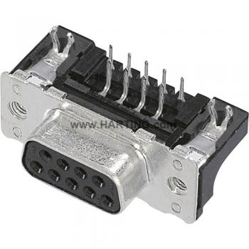 Harting D-SUB Buchsenleiste 90° 15 Polzahl Löten
