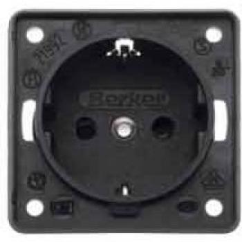 Berker Integro Schuko-Steckdose anthrazit matt mit erhöhtem Berührungsschutz