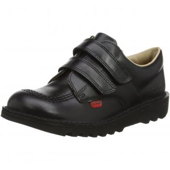 Kickers Unisex Kick Lo Twin Vel Leather Black