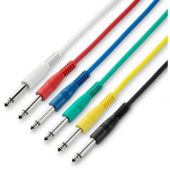 Juego de Cables Jack 6,3mm Mono 1,20m para Pedaleras Adam Hall