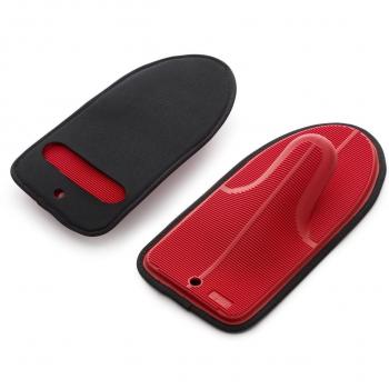 Manopla de silicona y neopreno roja Lekue