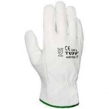 Guante Driver Piel Flor de Vaca Talla 7, Color Natural y Bolsa Incluida