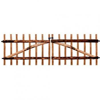 Gartentor aus Haselnuss-Holz, 3 m × 1 m – VidaXL Imprägnierte Staketenzaun‑Tür