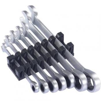 TOOLCRAFT 8-19mm Ratcheting Spanner Set 7-Piece