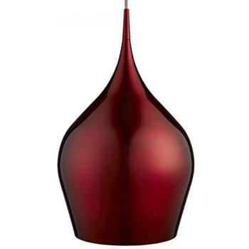 Vibrant 1 Light Large Dome Ceiling Pendant Red