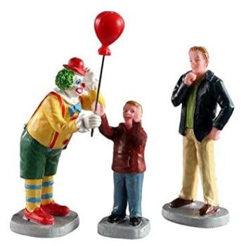 Villaggio di Natale: 3 Clown Amichevoli in Miniatura