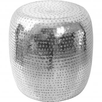 Premier Silver Hammered Aluminum Dining Stool