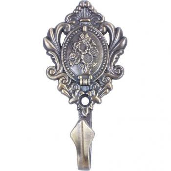 Ganchos para cortinas de aleación con diseño de rosa, 2 uds. (bronce)