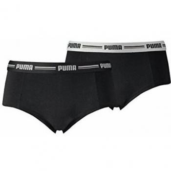 PUMA Damen Iconic Mini Short Hang 4er Pack, Größe:M;Farbe:Schwarz 4 Stück