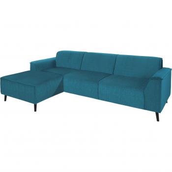 DOMO Collection – Ecksofa Amora L‑Form mit Recamière und weichem Federkern