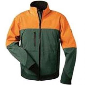 Softshell Forstjacke Sanddorn grün/orange