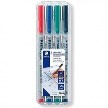 Lumocolor Fine Tip Pens, Staedtler 316 WP4 – 4 Pieces